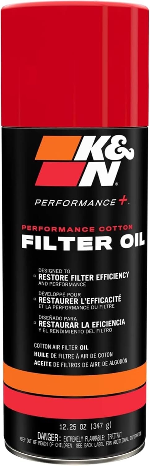 K&N Air Filter Oil: Aerosol; Restore Engine Air Filter Performance and Efficienc