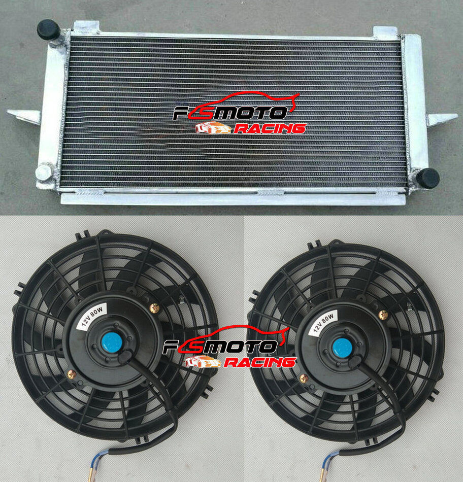 Aluminum Radiator+Fans For Ford Escort/SIERRA RS500/ RS COSWORTH 2.0L 1982-1997