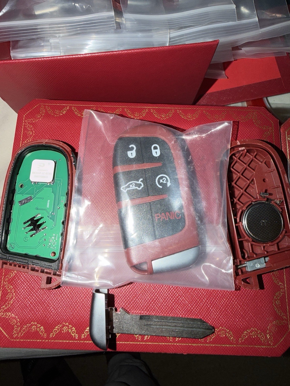 2019-2023 DODGE CHALLENGER CHARGER SRT RED FULL HP REMOTE KEY FOB  UNLOCKED OEM