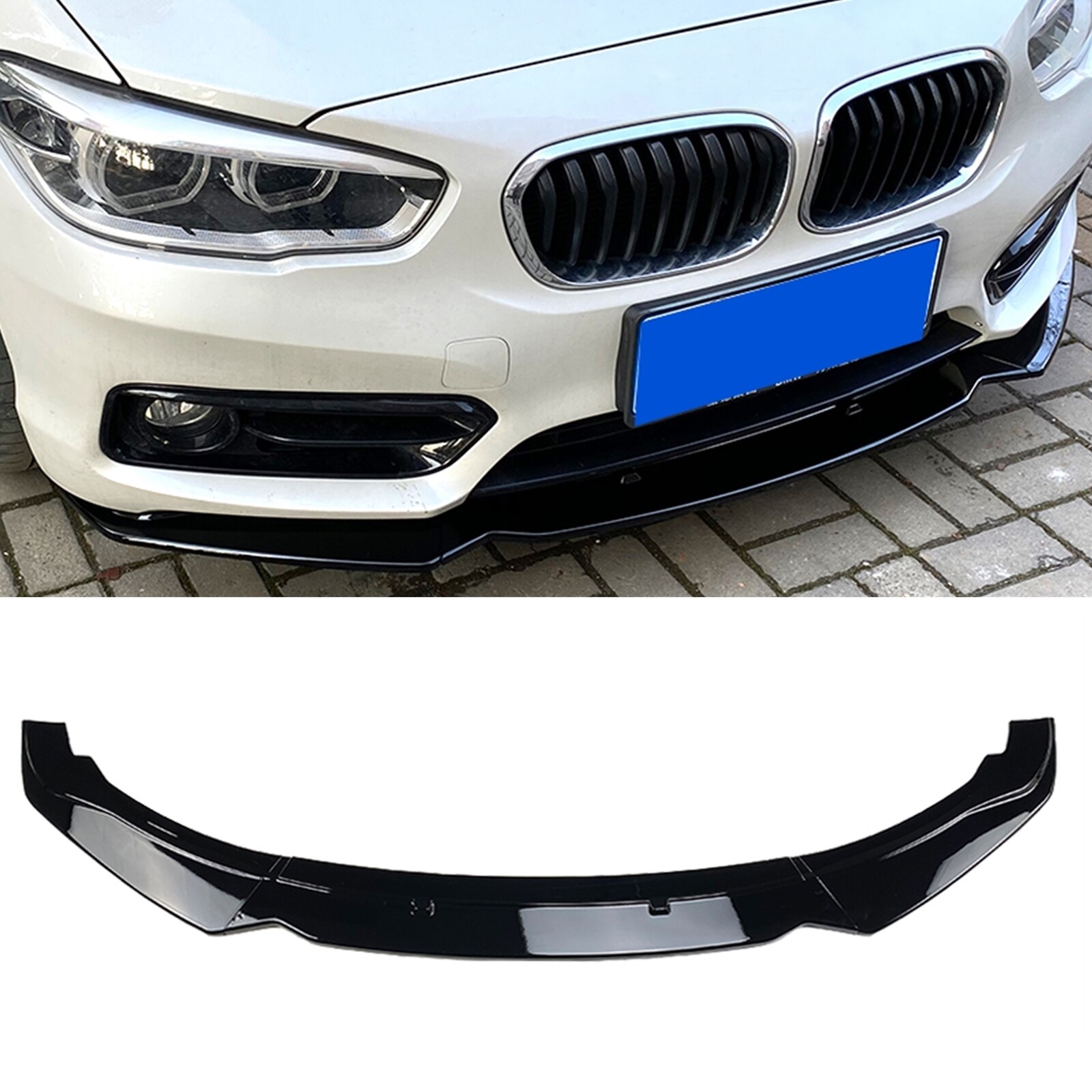 3pcs Front Lip Splitter Kit For BMW F20 F21 112i 2011-2019 2012 Glossy Black