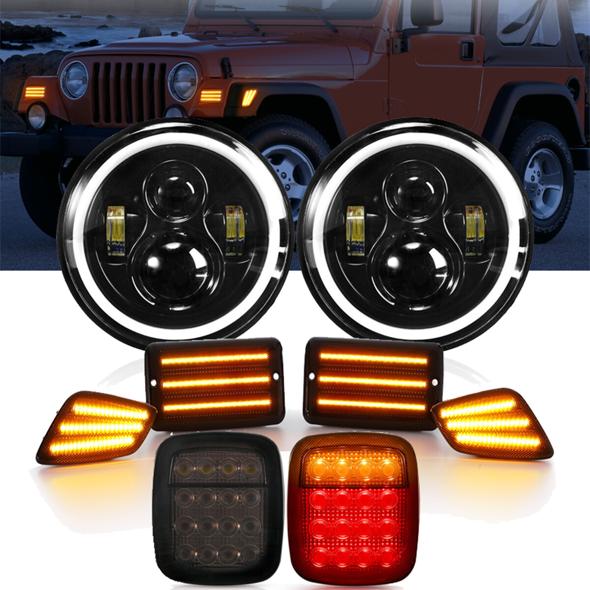 For Jeep Wrangler TJ 97-06 7\
