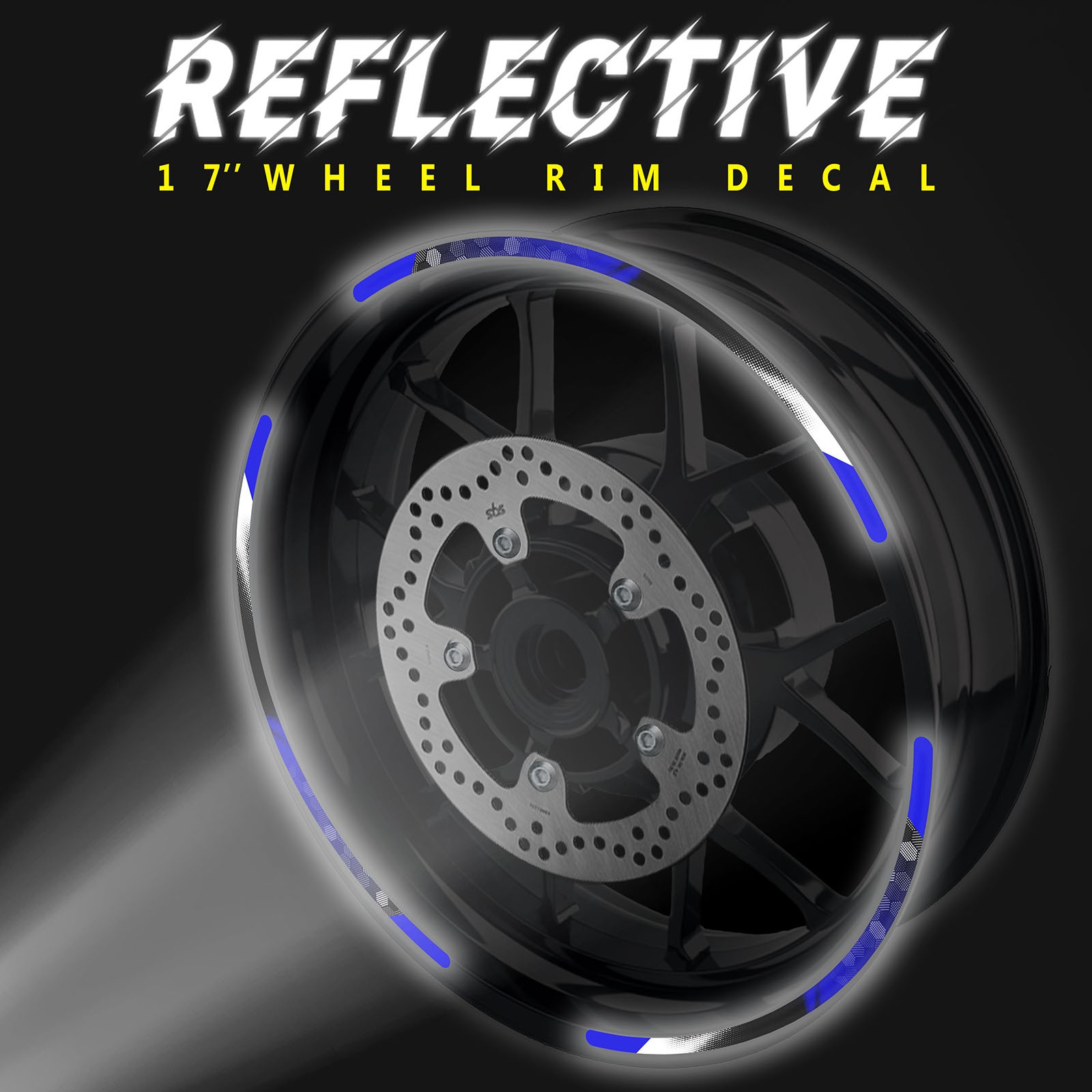 Comb Reflective Wheel Rim Stickers For Yamaha MT09 18-21 20 19