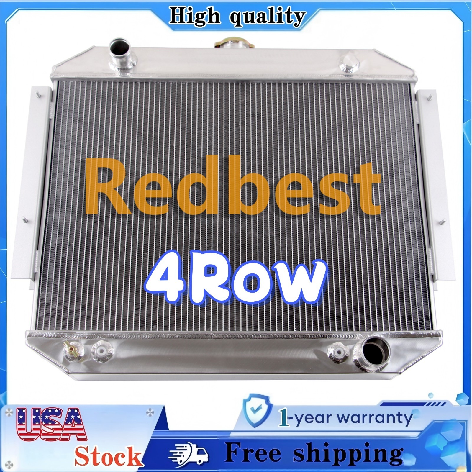 For 1971-1978 Dodge D/W Series 100 150 200 300 318 360 400 440 V8 4Row Radiator For 1971-1978 Dodge D/W Series 100 150 200 300 318 360 400 440 V8 4Row Radiator