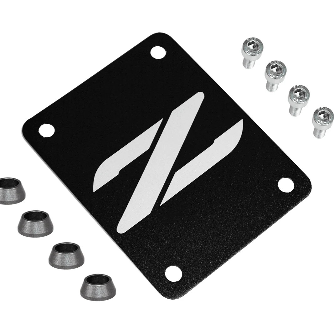 ZSPEC Black PTU Holes Cover Plate for Z32 300zx, Billet Black Plate - Gunmetal