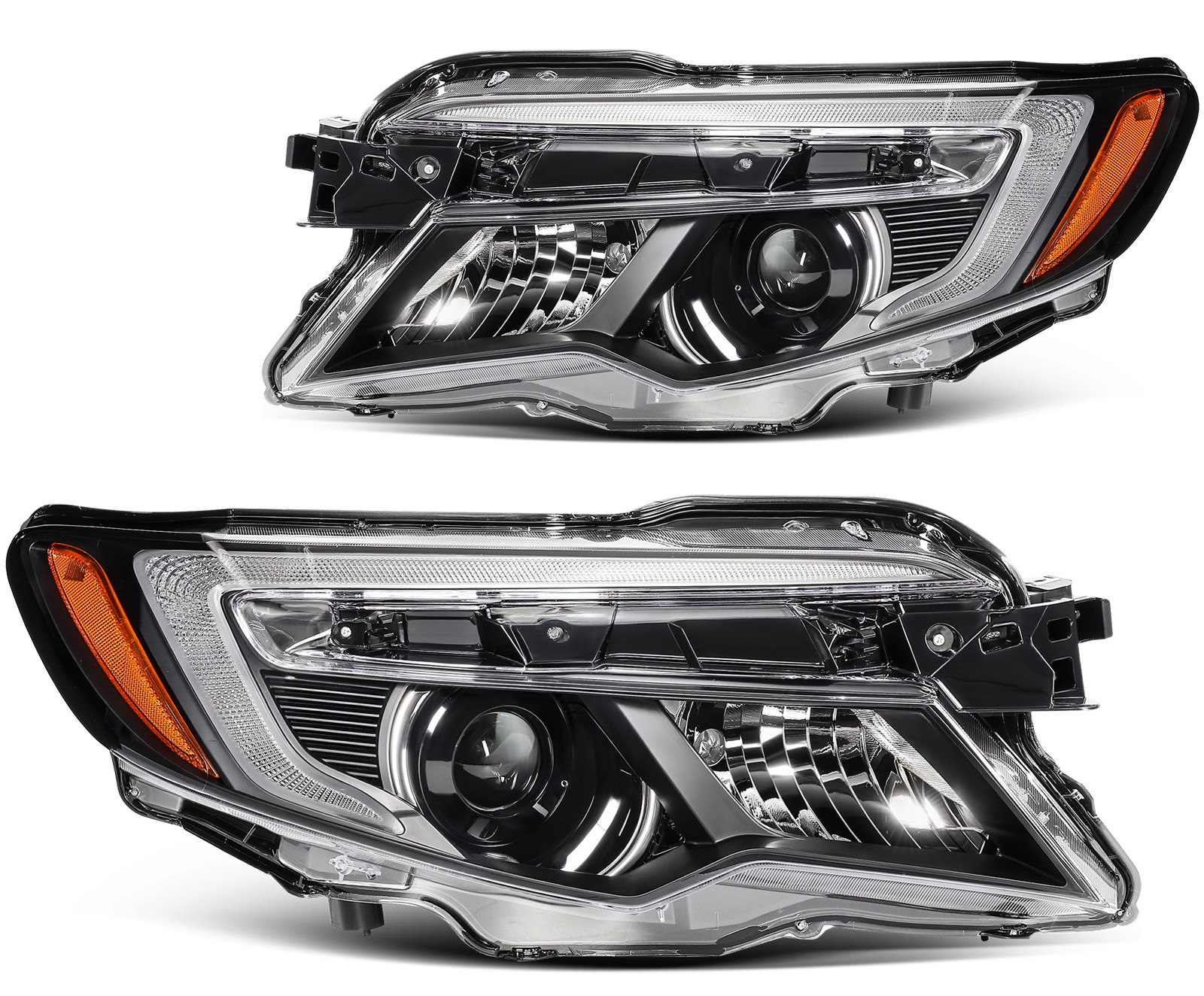 Pair 2-Pin Halogen Headlights For 2016-2018 Honda Pilot 2017-2020 Ridgeline