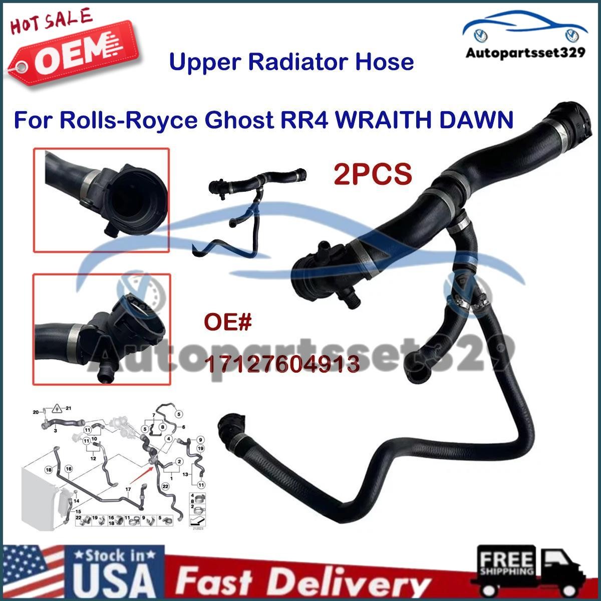 2PCS Water Tank Upper Pipes For Rolls-Royce Ghost RR4 WRAITH DAWN 17127604913