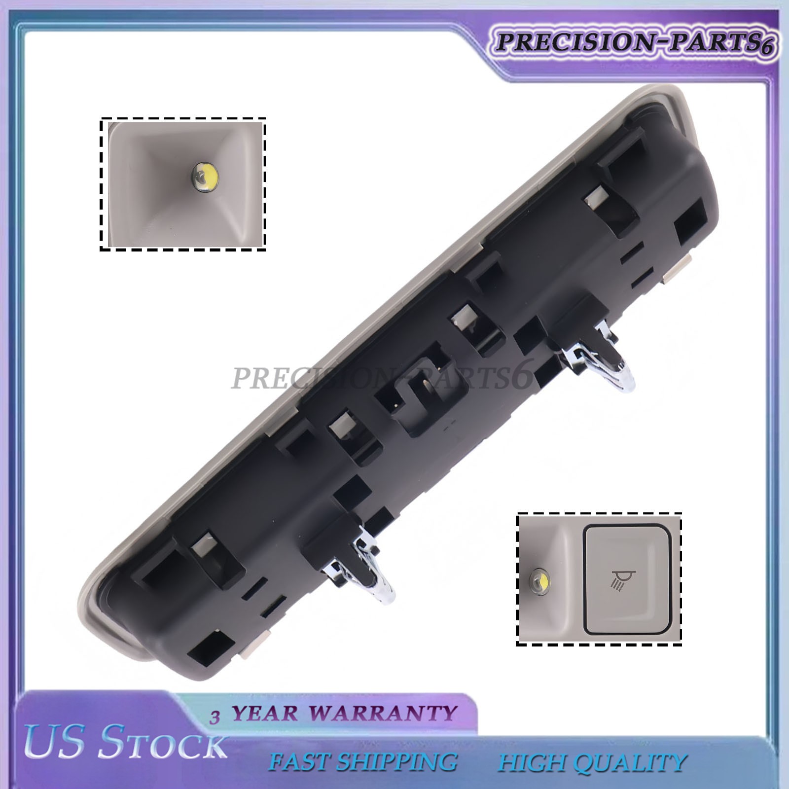 Fits Silverado Sierra 2014-2020 Rear Gray Dome Light Lamp 23155119 84398398