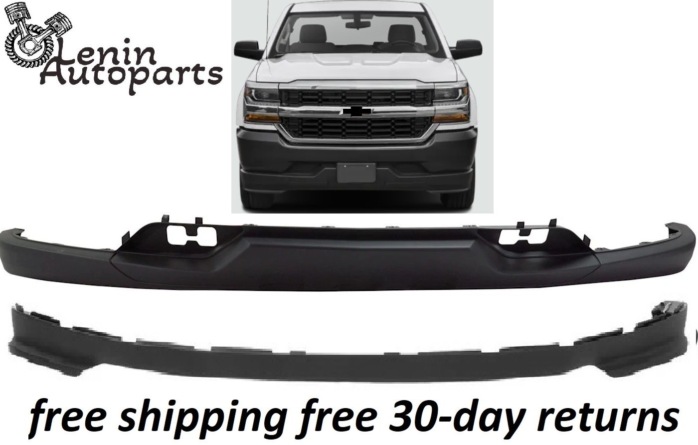 Front Valance Bumper Cover Air Deflect For 2016-18 Chevy Silverado 1500 Textured