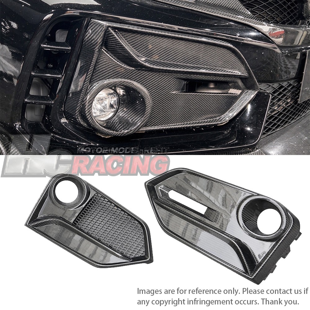 Carbon Fiber Fog Light Surround Cover For Honda Civic FK8 Type R 17-21 OE-Style