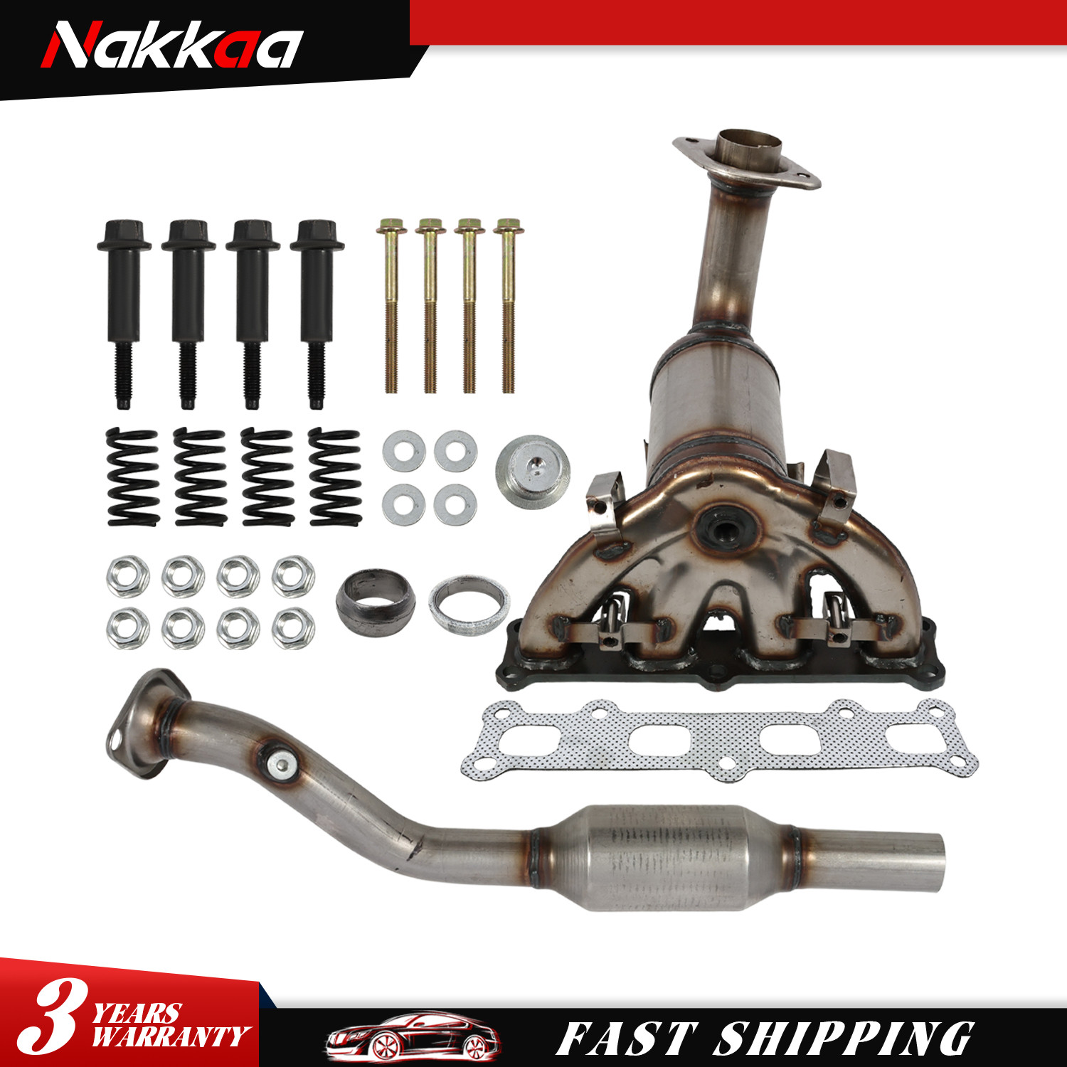 2x Front Rear Catalytic Converter For Jeep Compass Patriot 2007-2017 2.4L 4WD