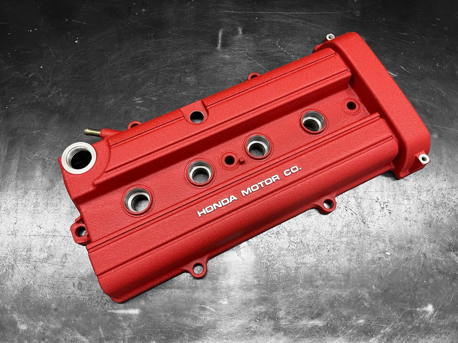 HONDA ACURA OEM B SERIES VALVE COVER B18 B20B LS POWDER COATED WRINKLE RED