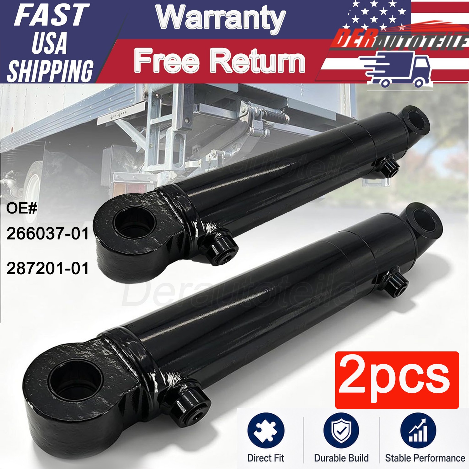 2PCS Liftgate Cylinders 287201-01 26603701 Fits Maxon GPT-25 GPT-3 Cylinder