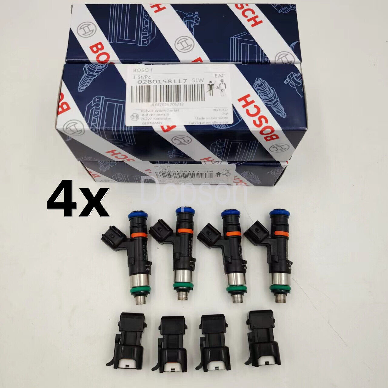 4X 52lb 550cc Fuel Injectors Bosch Fits For EV14 Audi A4 Golf Jetta Passat NEW