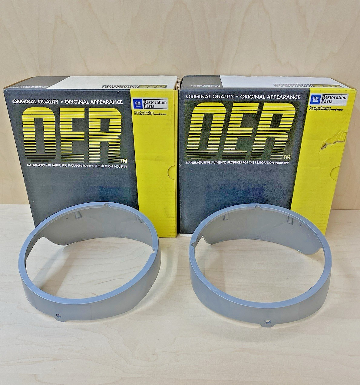 Pair Headlamp Bezels w/o Chrome Trim Fits 69 Chevrolet Camaro Pair Headlamp Bezels w/o Chrome Trim Fits 69 Chevrolet Camaro