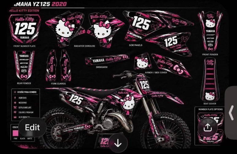 Yamaha YZ 125 2019 Kit 100% Customized for Juandraco