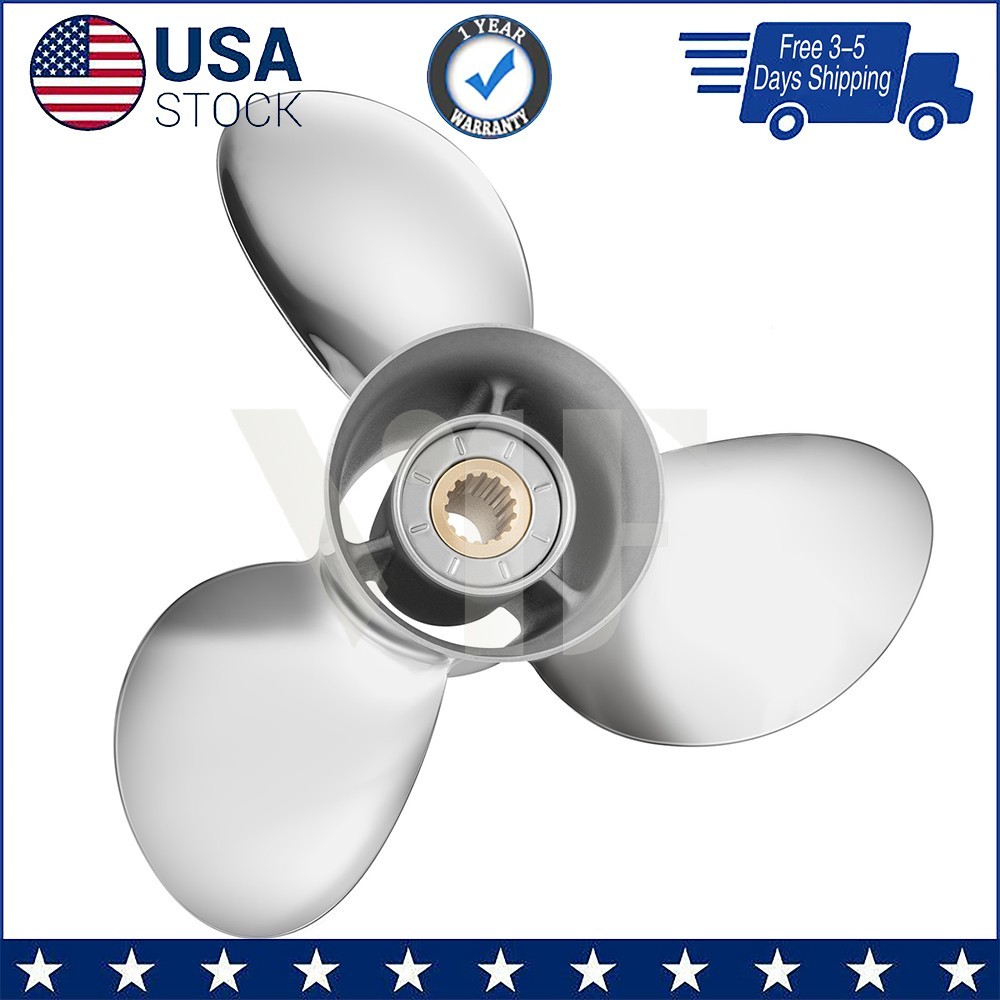 13 1/2 x 15 Stainless Outboard Boat Propeller For Honda Engines 60-130HP 15Tooth