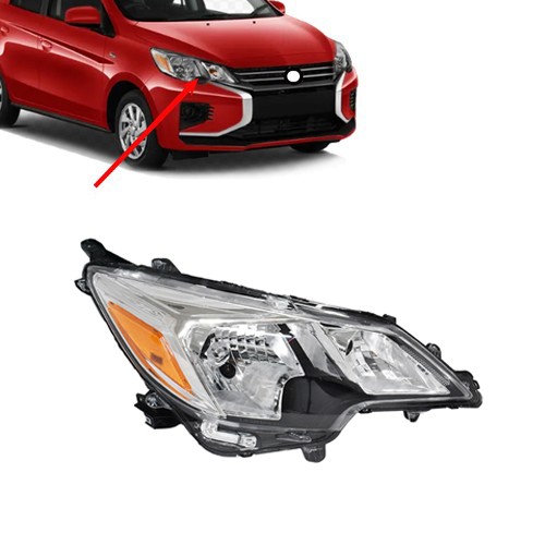 For 2021-2024 Mitsubishi Mirage / G4 Halogen Headlight Headlamp Passenger Side For 2021-2024 Mitsubishi Mirage / G4 Halogen Headlight Headlamp Passenger Side