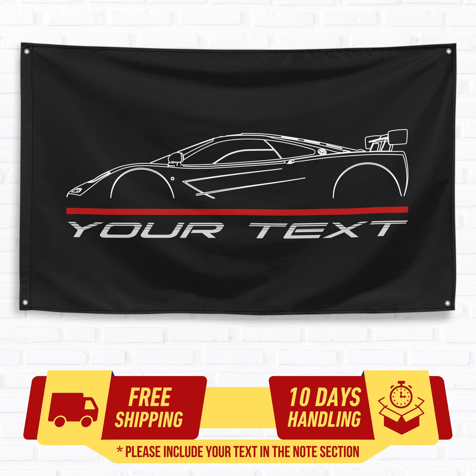 Custom Flag For Mclaren F1 LM 1996 Car Owners 3x5 ft Personalized Banner Gift