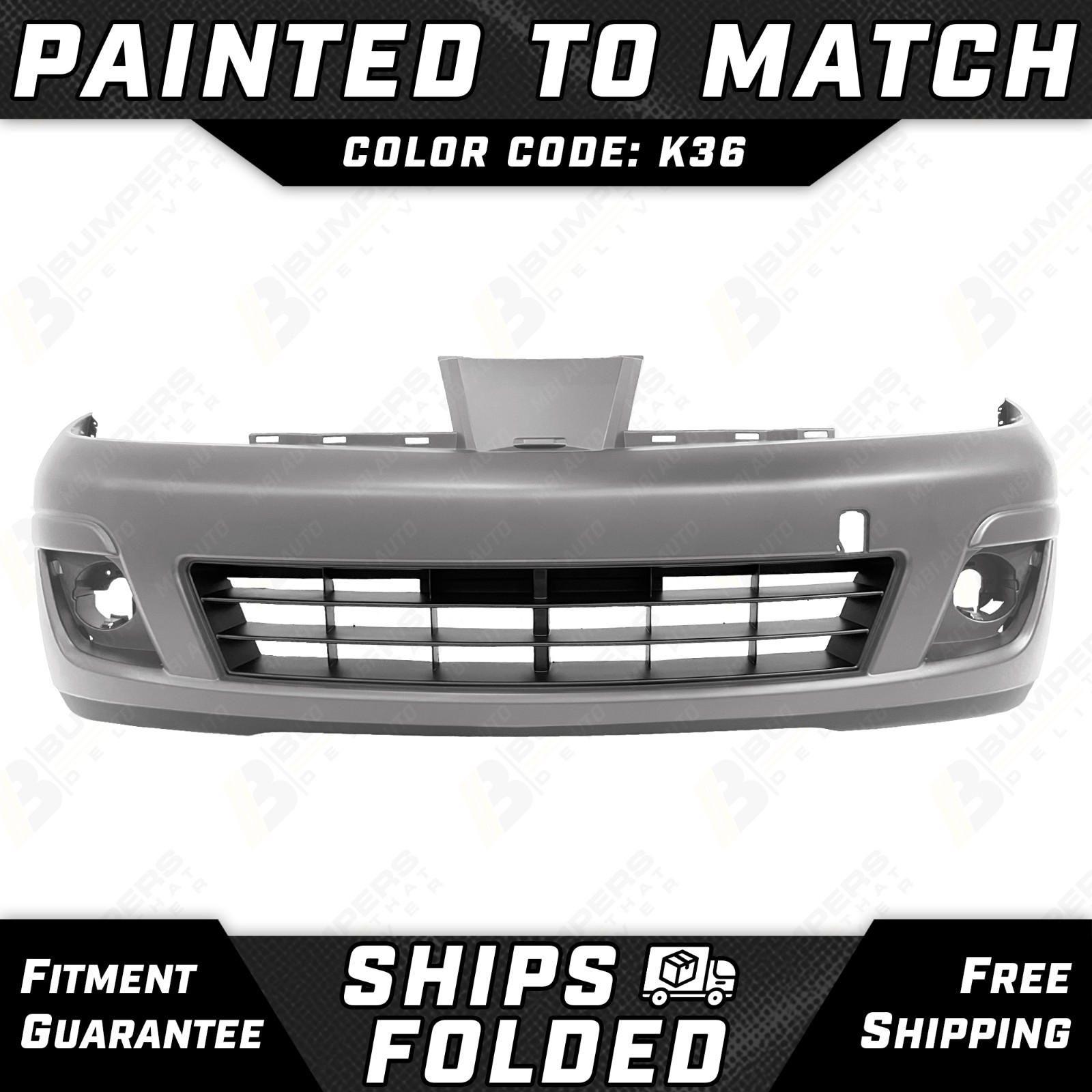 NEW Painted *K36 Magnetic Gray* Front Bumper Cover for 2007-2012 Nissan Versa