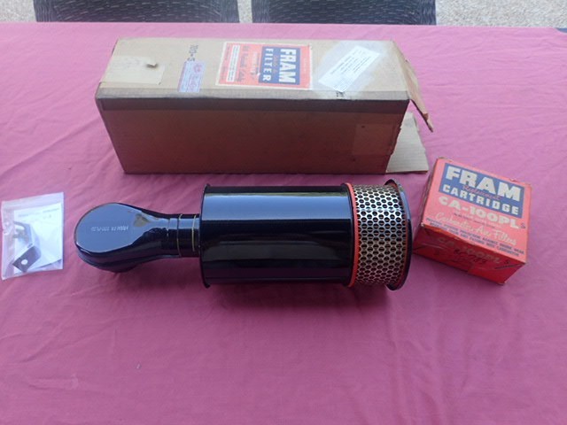 1953-57 Studebaker side draft carb air cleaner assembly, NOS 533023X1 Fram