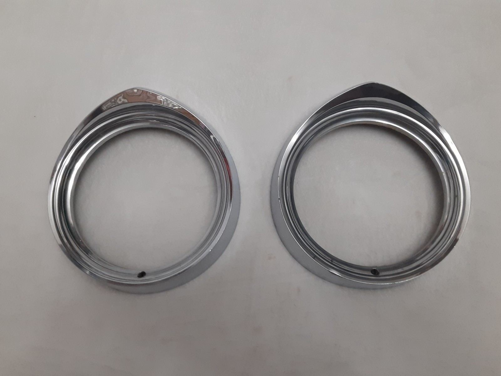 ** (Pair) Vintage 1955 Chrysler Chrome Headlight Bezels Rat Hot Rod