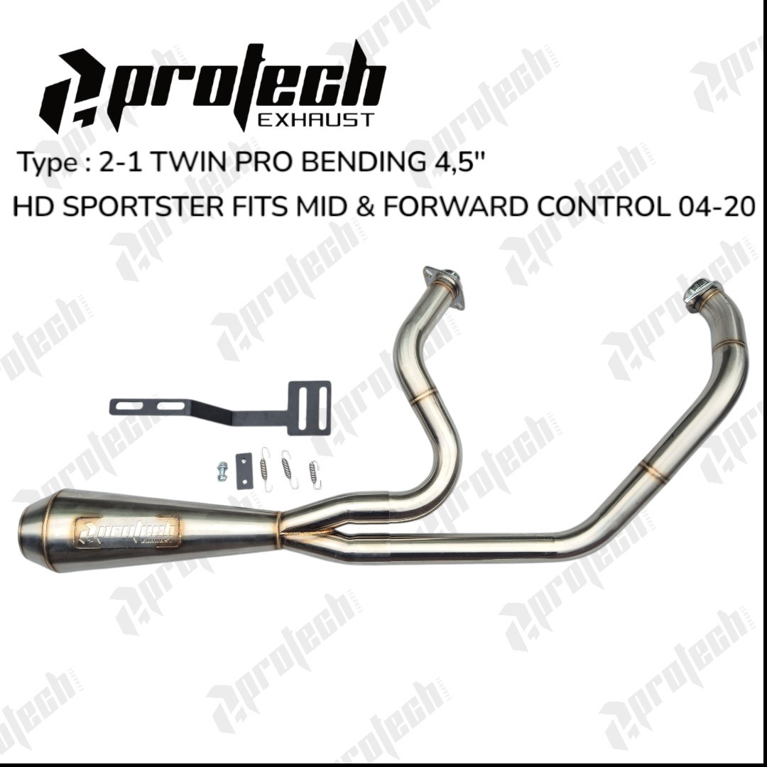 Exhaust Harley Davidson 2 into 1 Sportster XL883L 883 low 2006