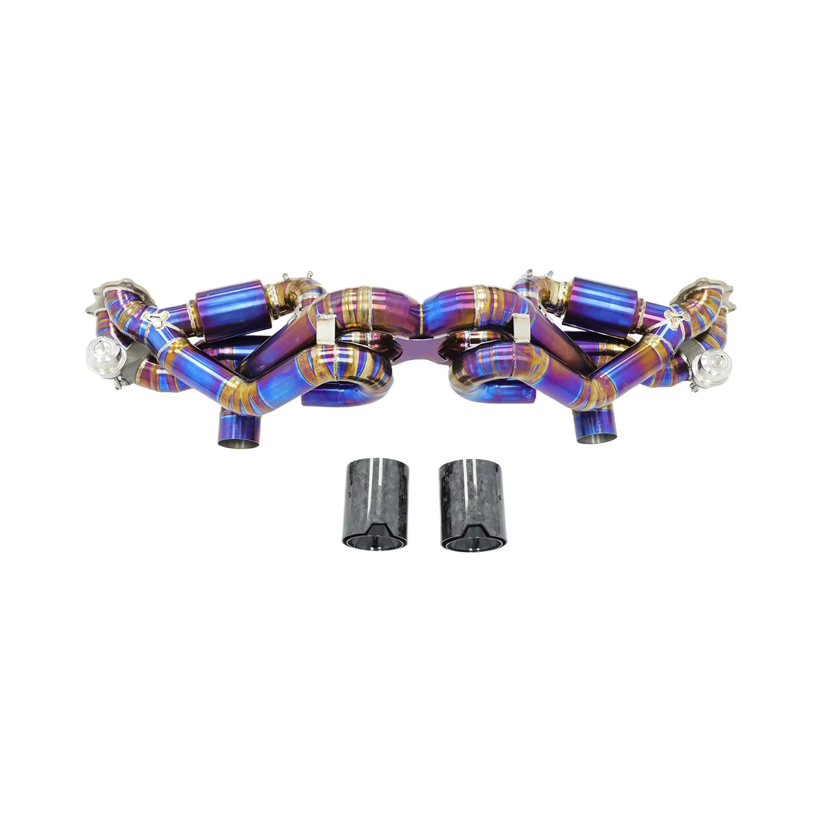 Benni Titanium Valved Cat-Back Exhaust Porsche 718 Cayman GT4 Spyder 4.0 Purple