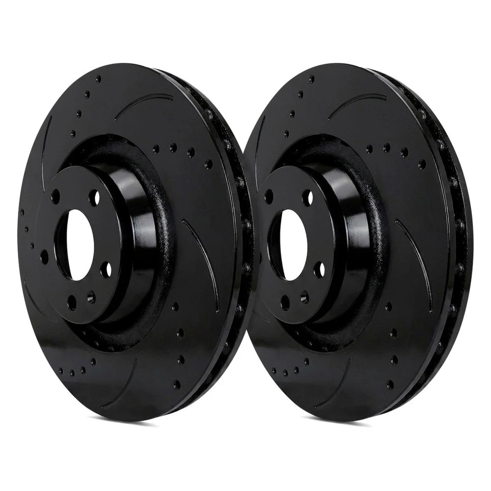 For Dodge Charger 84-87 Drilled & Slotted 1-Piece Front Brake Rotors