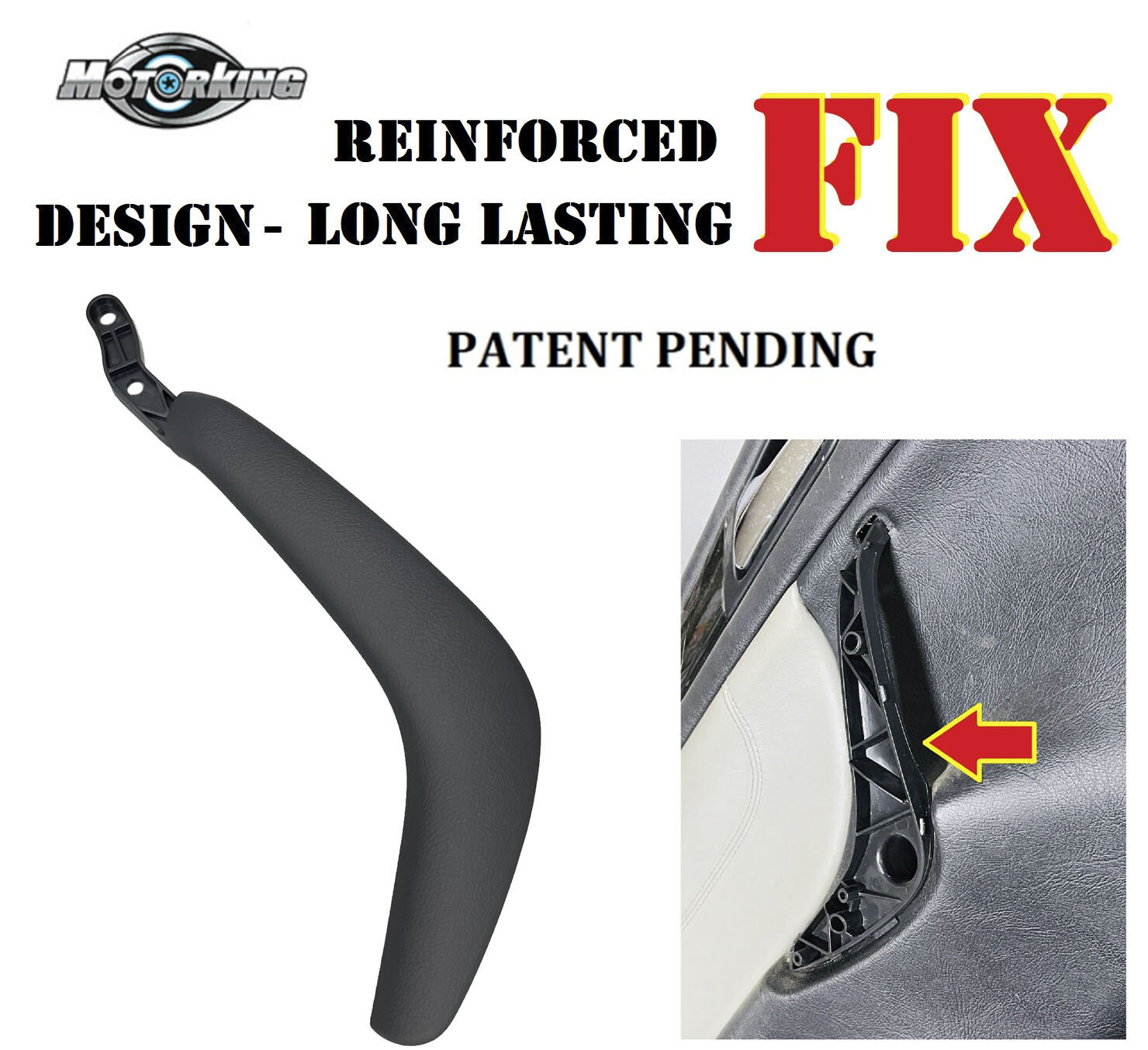 UPGRADED For 98-03 MB CLK320 CLK430 Left Driver DOOR HANDLE PULLER & COVER BLACK