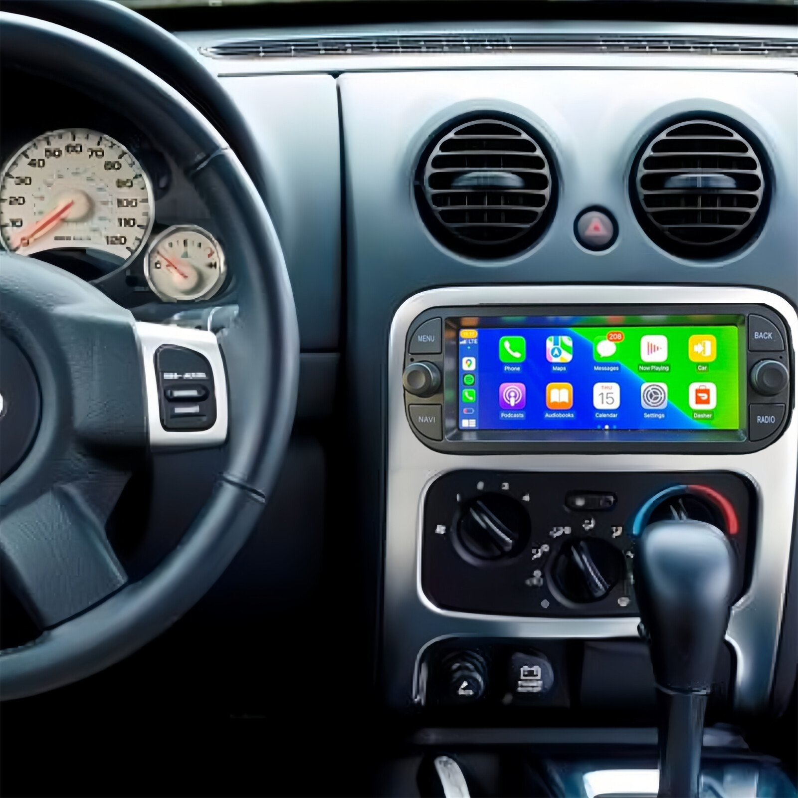 For 2002-2007 Jeep Liberty KJ Android 15 Car Radio Carplay GPS WiFi BT Head Unit