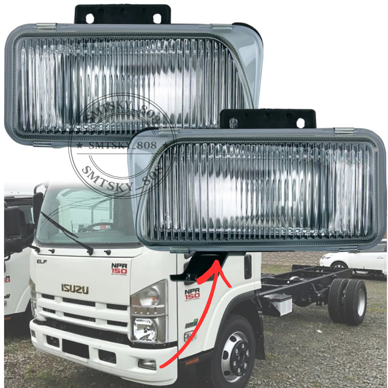 2x Fog Lamp Light Left Right for ISUZU NPR NQR NPR-HD 08-23