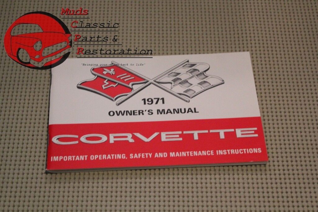 1971 71 Chevrolet Corvette Vette Owners Owner\'s Manual