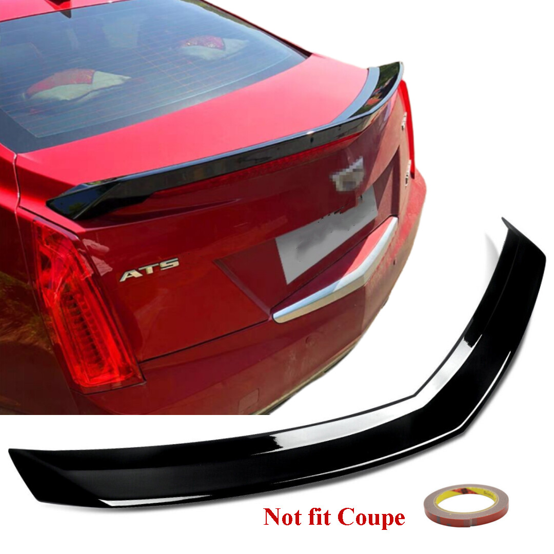 Fit For Cadillac ATS 13-18 Sedan V Style Highkick Gloss Black Trunk Spoiler Wing
