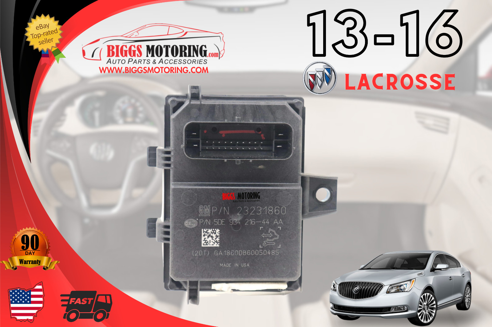 2013-2016 Buick LaCrosse Fuel Pump Control Module 23231860