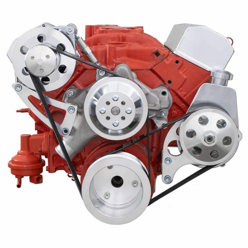 Small Block Chevy Serpentine Kit ALT PS SBC 283 302 305 327 350 LWP High Mount