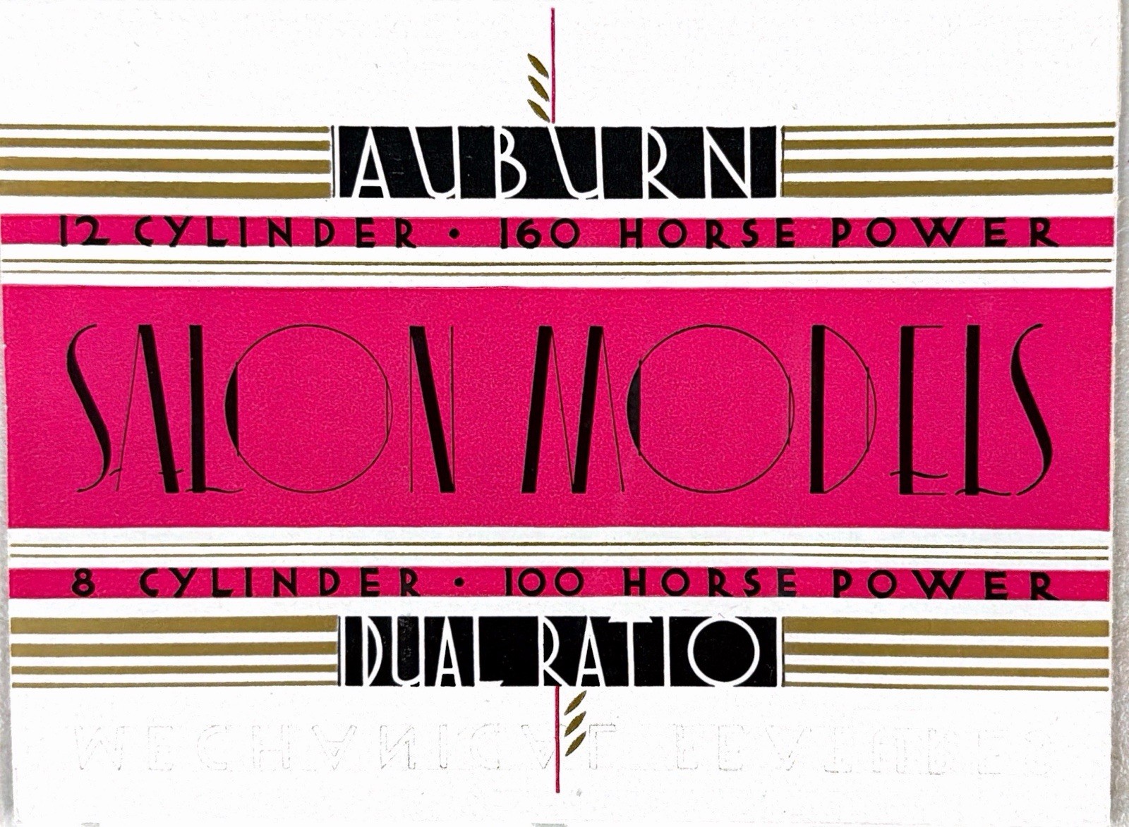 Original 1933 Auburn Automobiles Sales Catalog Brochure 12 Cylinder 8 Dual Ratio