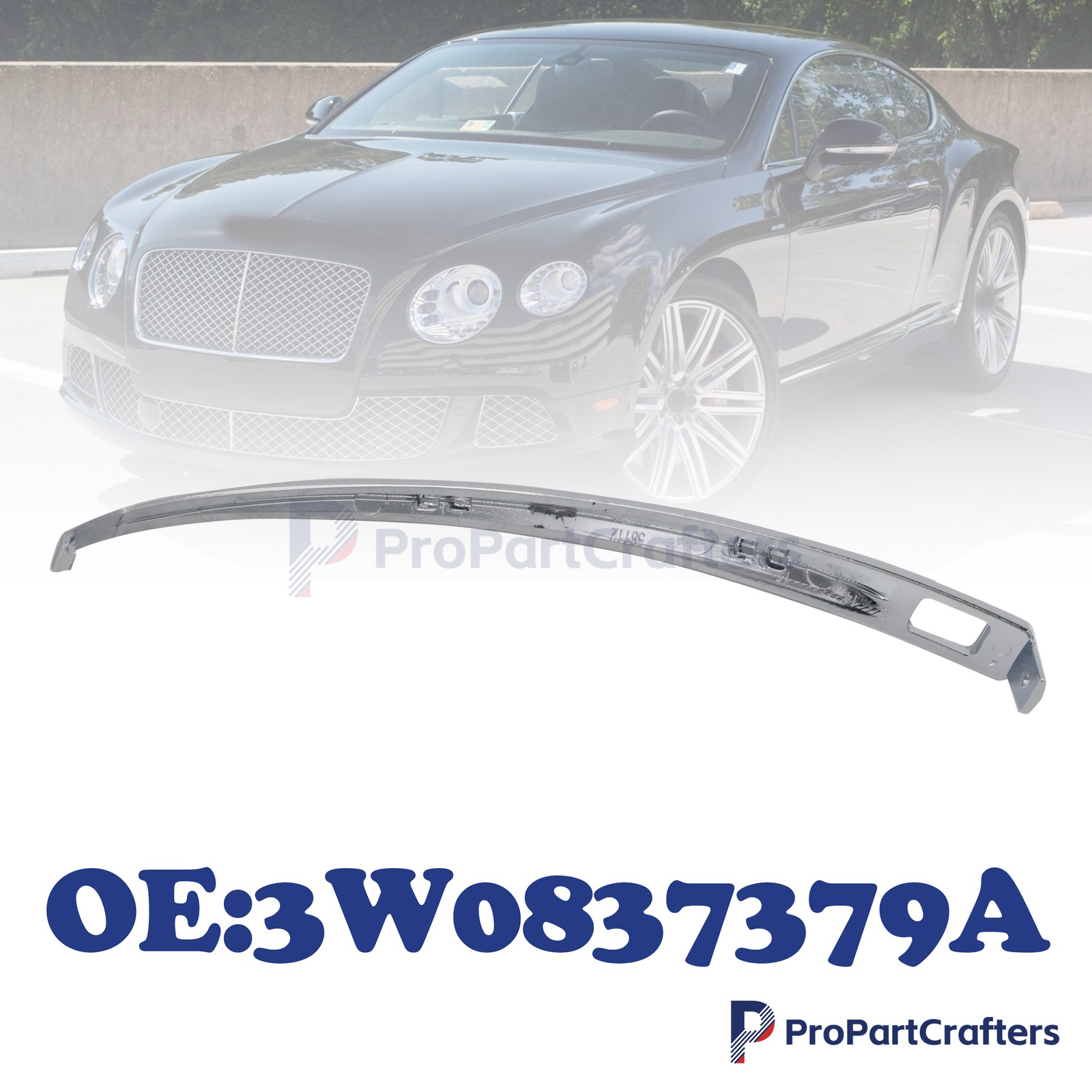 For 2004-2013 Bentley Continental Flying Spur Chrome Door Handle Trim 3W0837379A