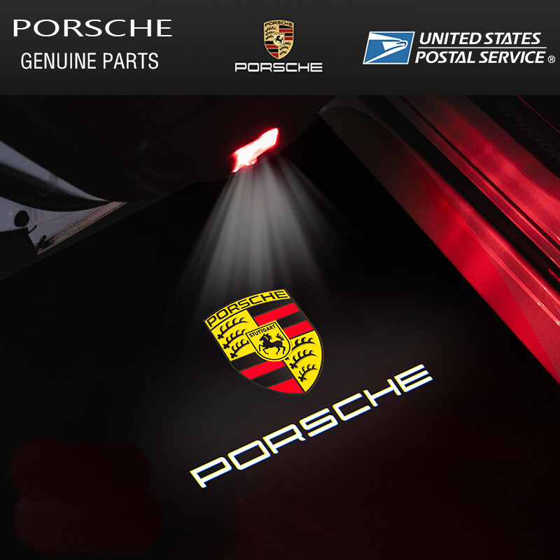 2Pcs HD LED Laser Projector Lights for PORSCHE Cayenne 2011-2017 Macan 2014-2024