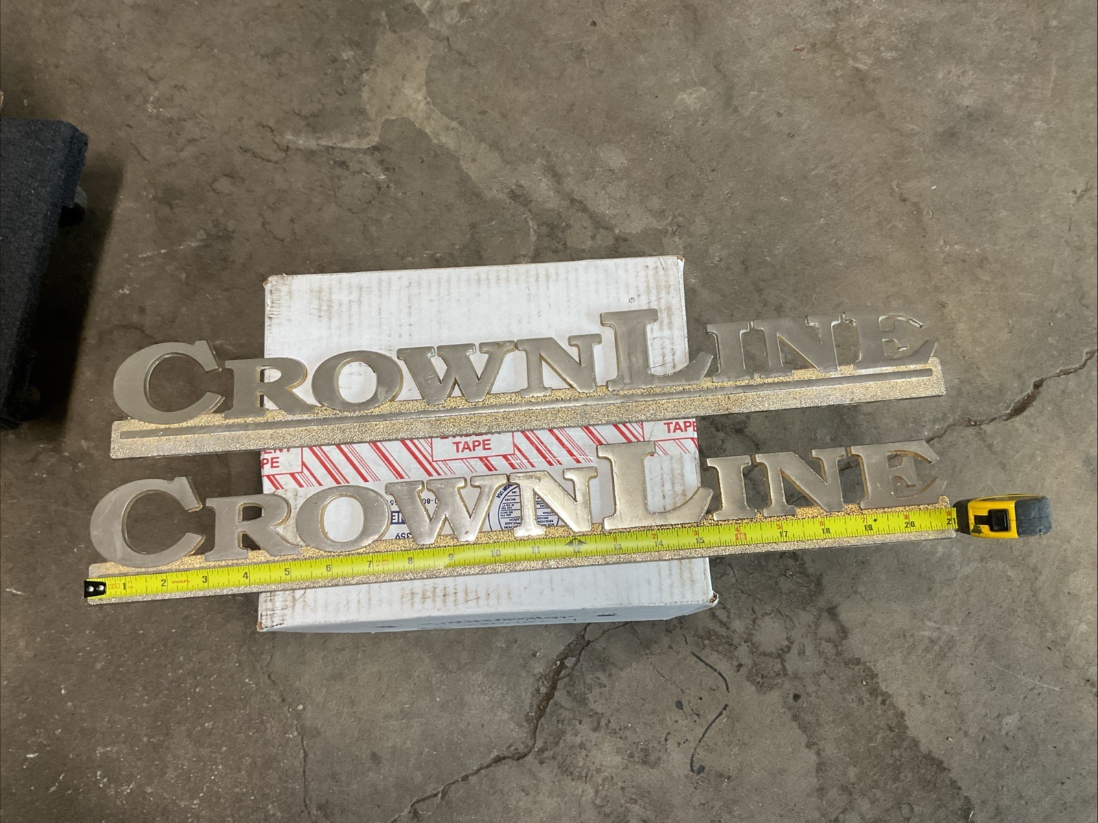 Crownline Boat Emblems Name Plates Gold Raised Letters Metal ,RARE VINTAGE Crownline Boat Emblems Name Plates Gold Raised Letters Metal ,RARE VINTAGE