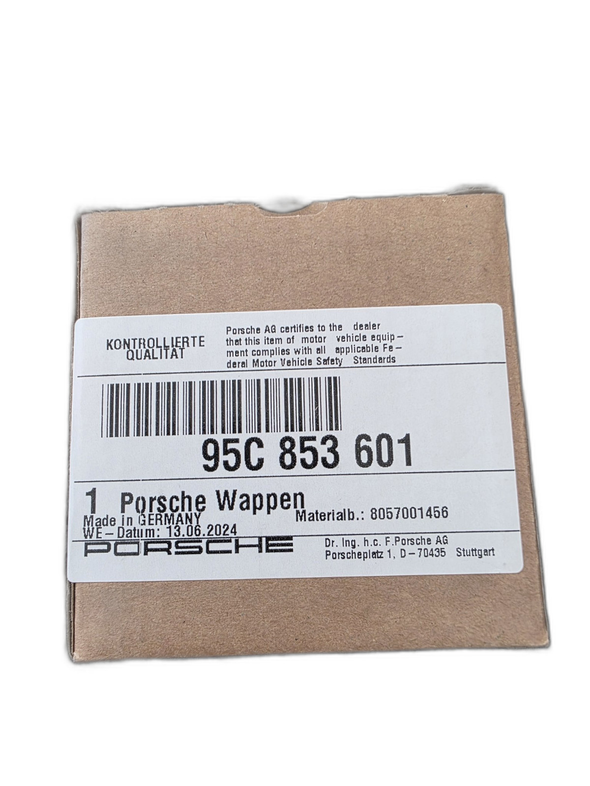 Genuine Porsche Hood Crest Emblem 95C853601 911 Cayenne Macan Panamera Taycan Genuine Porsche Hood Crest Emblem 95C853601 911 Cayenne Macan Panamera Taycan