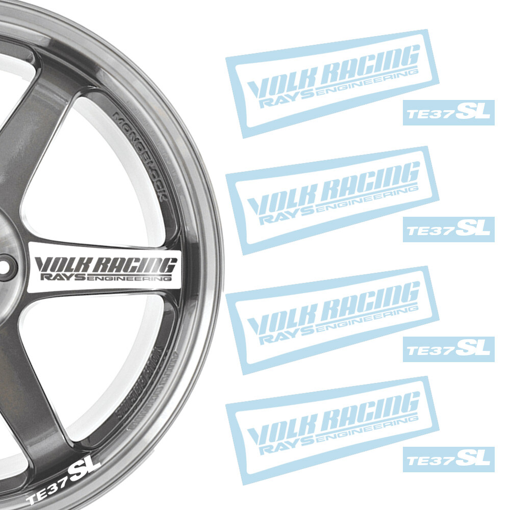 TE37SL Decal Set Vinyl Spoke Replacement Sticker For Volk Racing Rim Wheel 19\