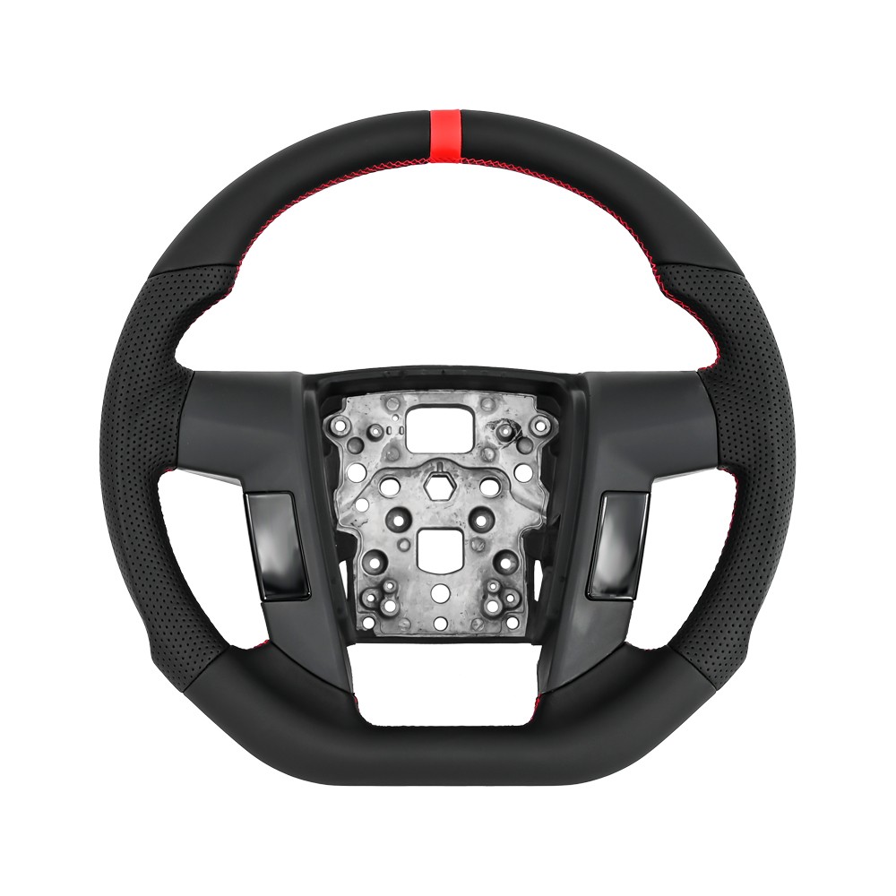 Steering Wheel for Ford F-150 (Raptor) 2009–2014 Full Leather with Red Shaft