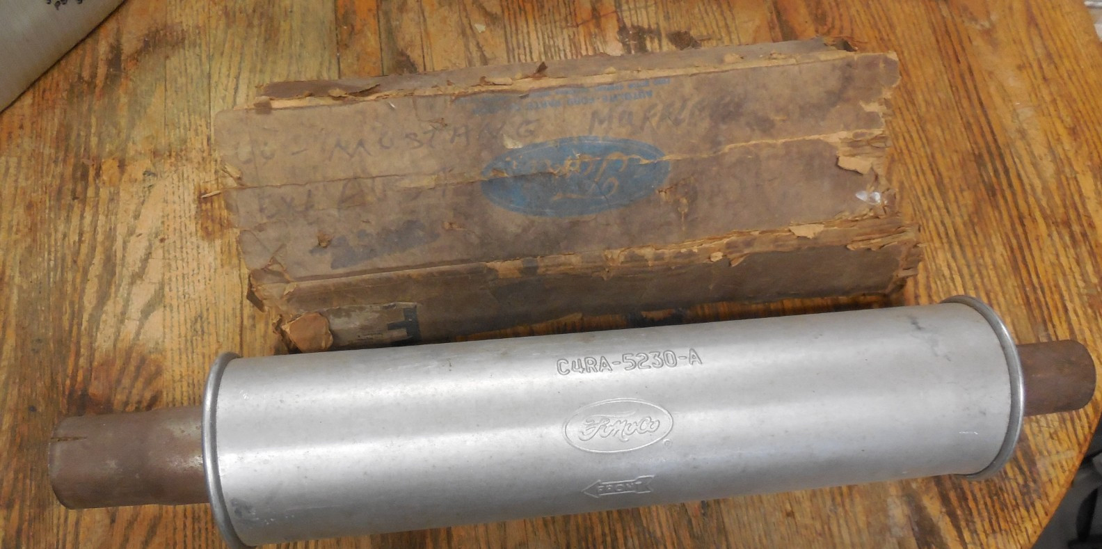 NOS 1964 1/2 1965 1966 Ford Mustang 6cyl Muffler C4RA-5230-A