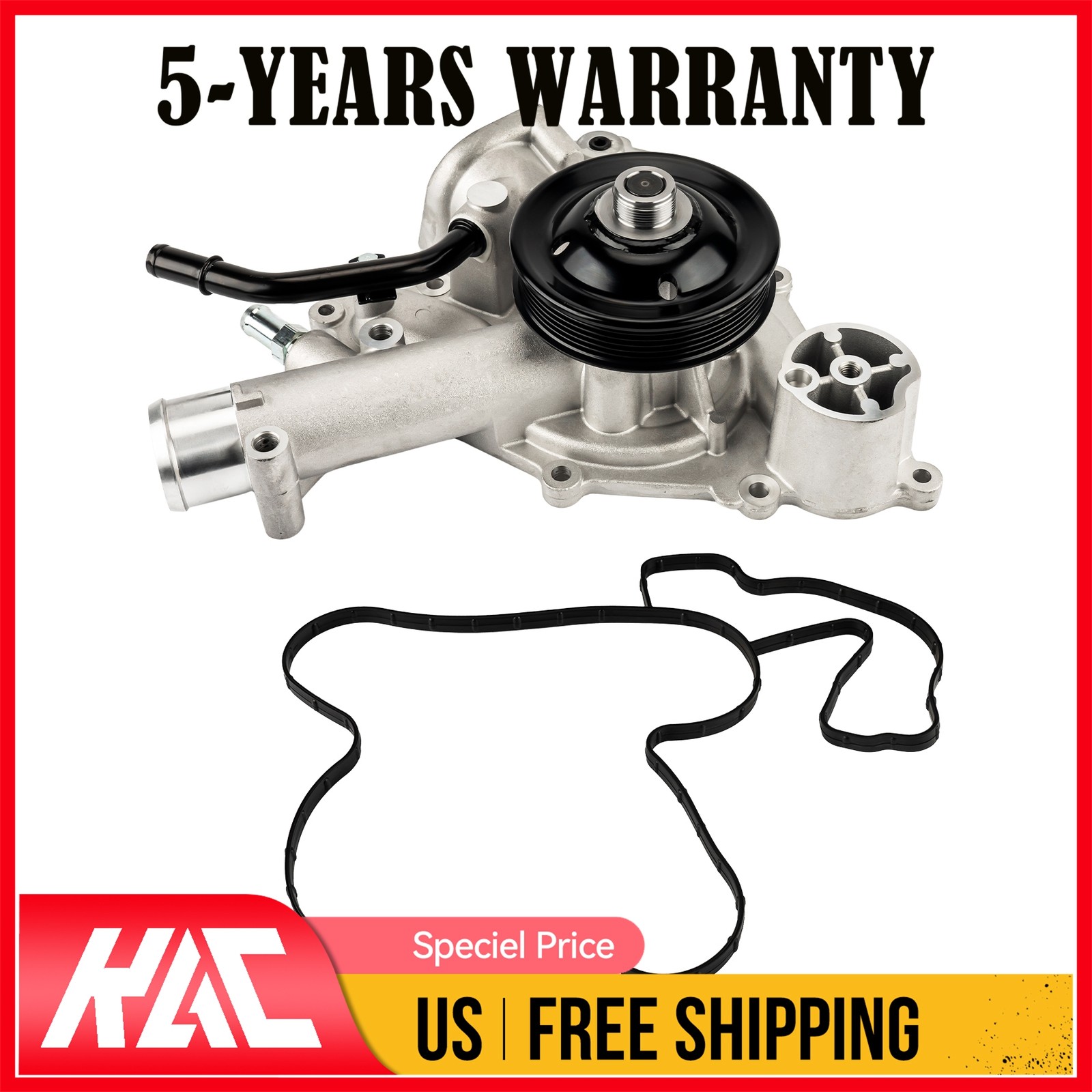 Engine Water Pump with Gasket For 2011-2018 2019-2020 Ram 1500 V8 5.7L AW6341
