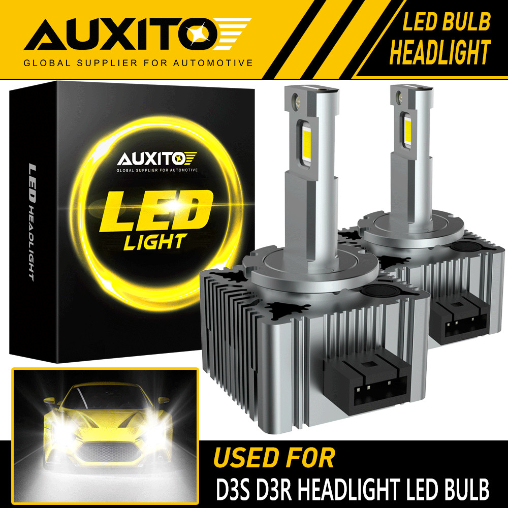 Pair AUXITO D3S D3R LED Headlight Bulbs Kit 6000K White HID Conversion Lamp EOA