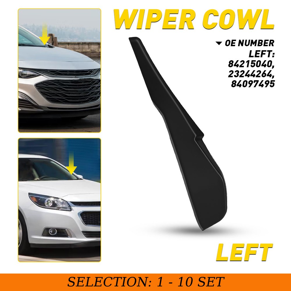 1-10 Windshield Cowl End Extension Wiper Panel Cover Left Fit Chevy Malibu 16-25