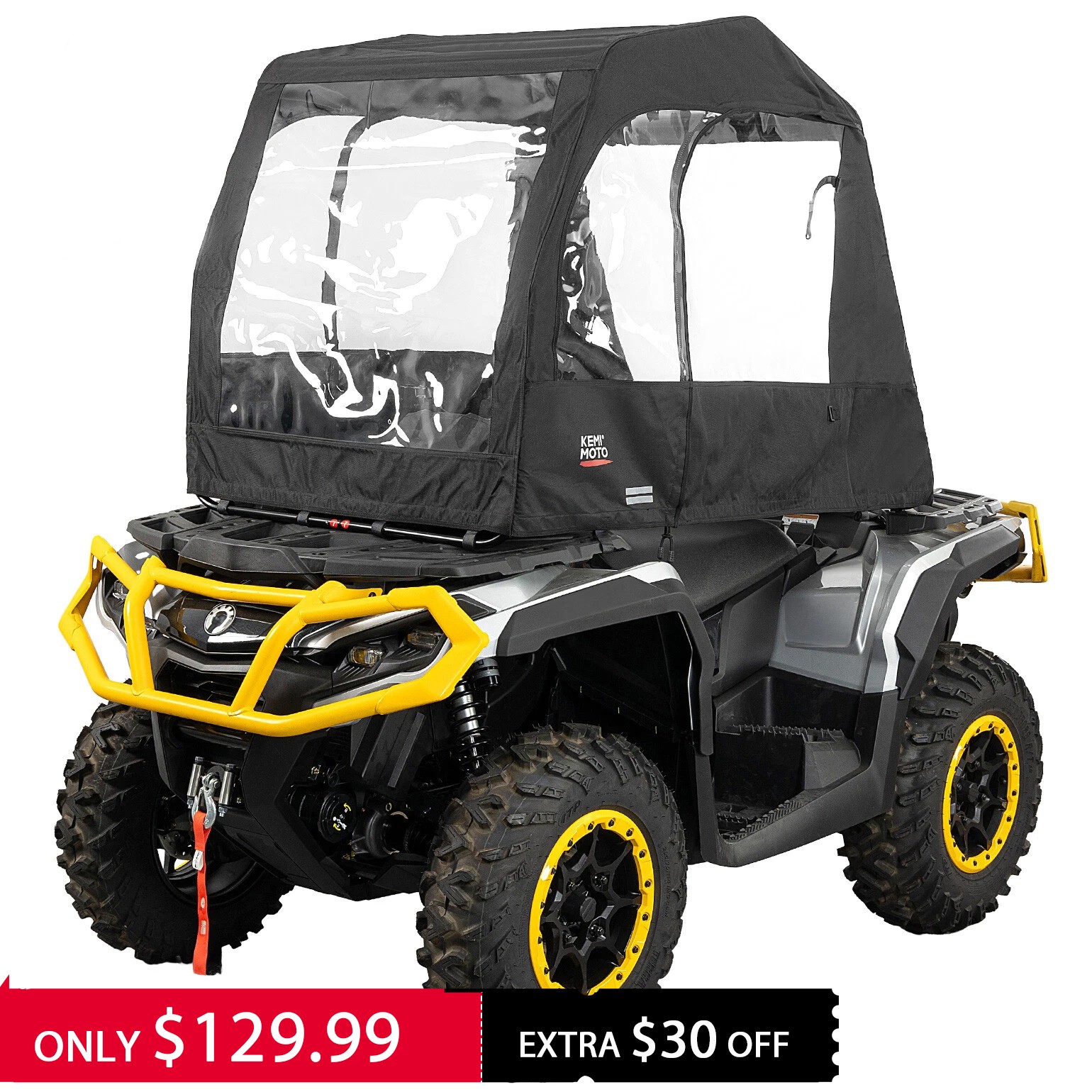 KEMIMOTO Upgraded ATV Cab Enclosure Warm Canopy Cover for Can-Am Kawasaki CFMOTO