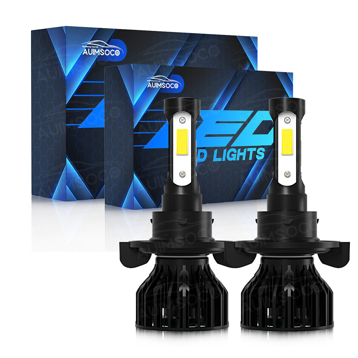 For Ford Mustang 2005-2012 - 2pc H13 9008 6000K LED Headlight Bulb High/Low Beam