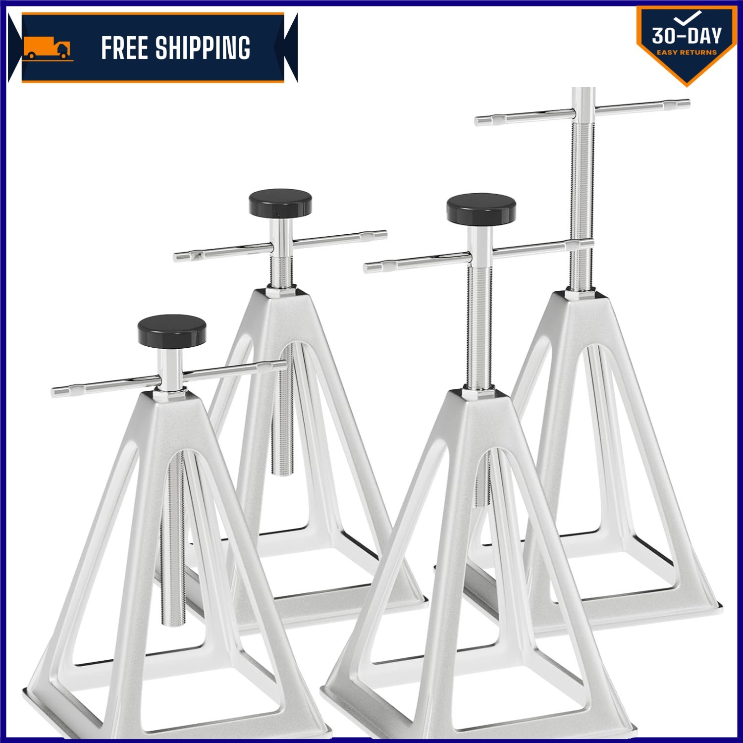 Durable 6000 lbs Load Capacity RV Stack Jacks - 4 Pack for Enhanced Stability