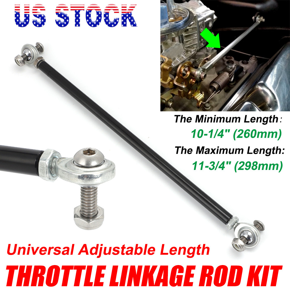 Universal Adjustable Length Throttle Linkage Rod Rebuild Kit up to 11-3/4\